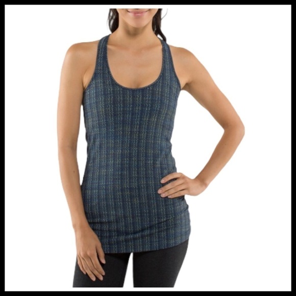 lululemon athletica Tops - LULULEMON Cool Racerback Tank in Ziggy Wee August Inkwell